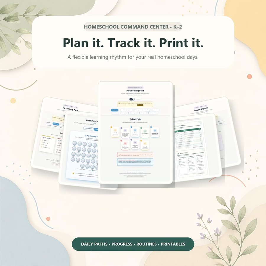 Homeschool Command Center K-2 hero image