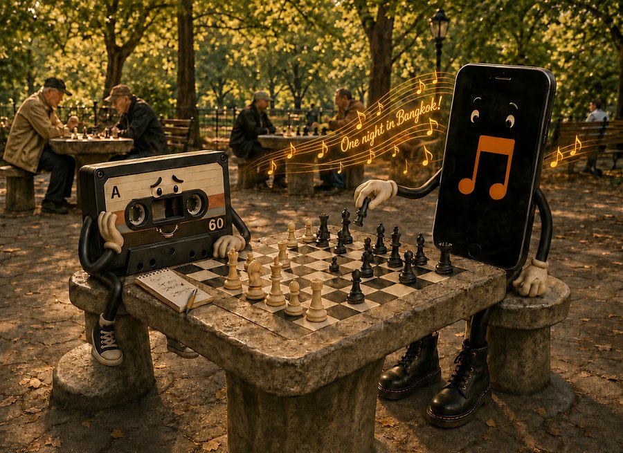 6 Generations of Sound Tech: Mixy and iMusic - Chess in the Park